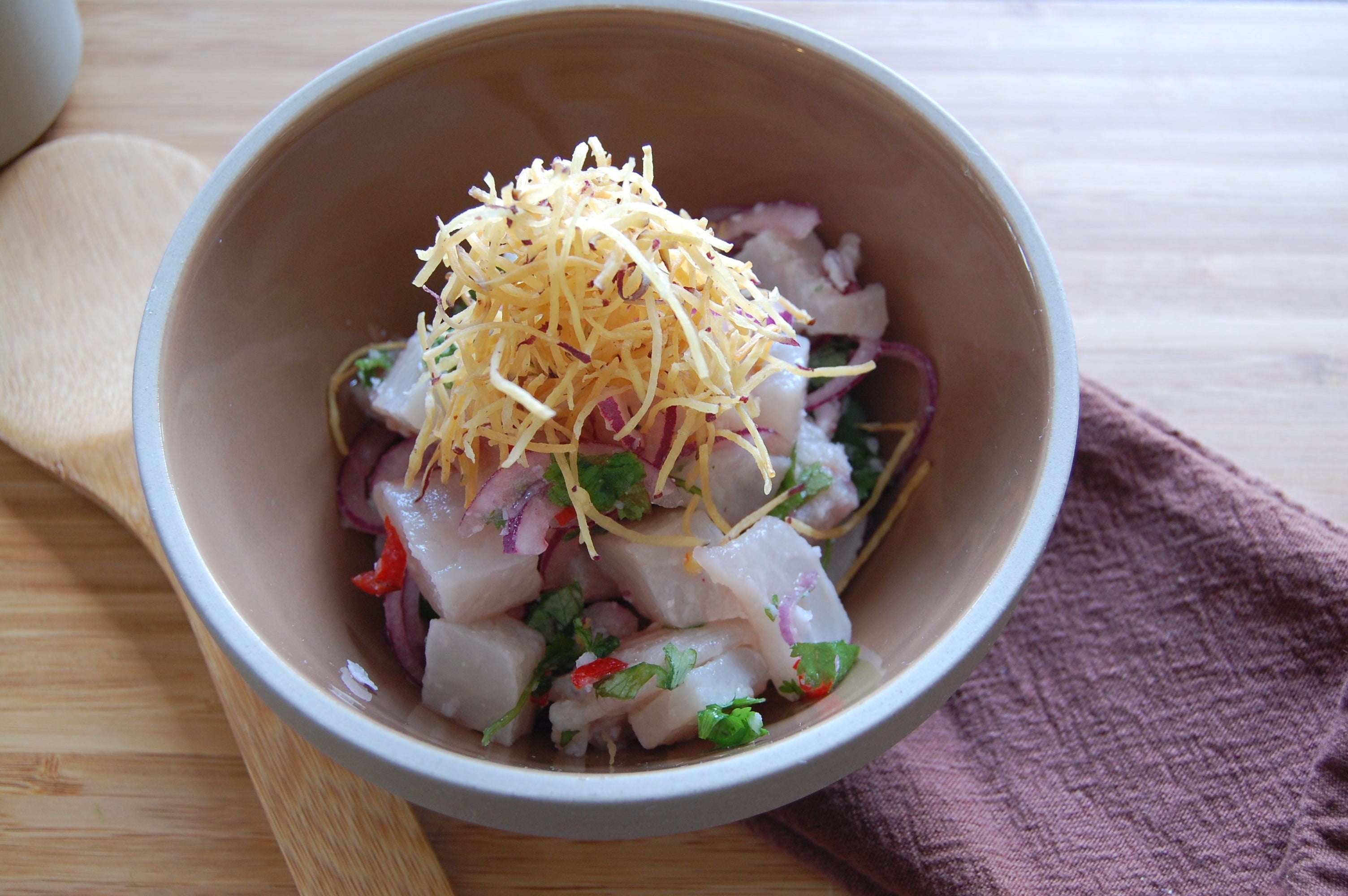 Tilapia Ceviche with Brazil Nut Oil