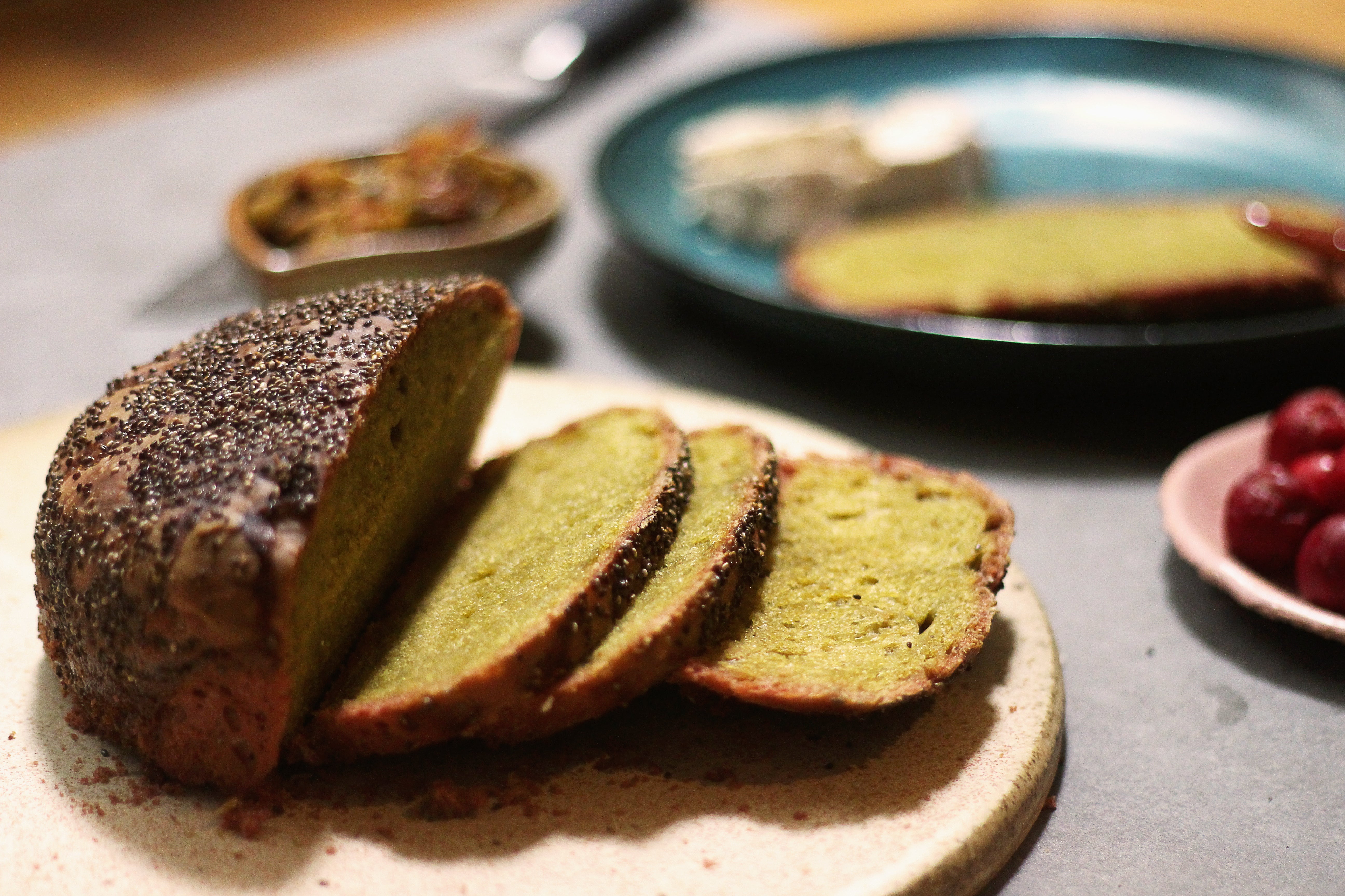 Beetroot Bread with Açaí Oil